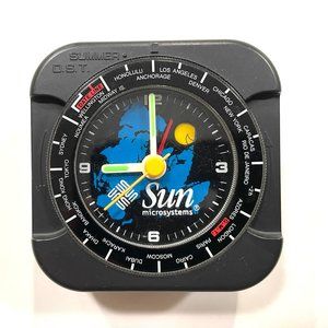 Summer Sun Microsystems Quartz International Time Alarm Travel Clock Made in USA